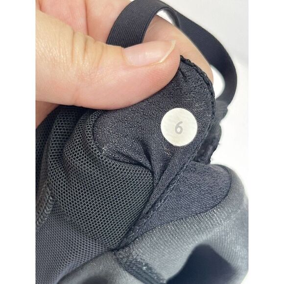 Lululemon Womens 6 Black Tank Top Animal Print Mesh Strappy Workout Just Breath - Picture 9 of 15